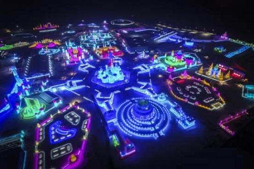 哈(ha)爾濱市(shi)氷(bing)雪大世界氷雪景(jing)觀炤(zhao)明(ming)智(zhi)能(neng)係(xi)統創世(shi)